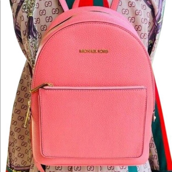 ๐ธ๐ธ๐ธ BNWT MICHEAL KORS Adina grapefruit / coral coloured backpack ๐ธ๐ธ๐ธ - Picture 4 of 4